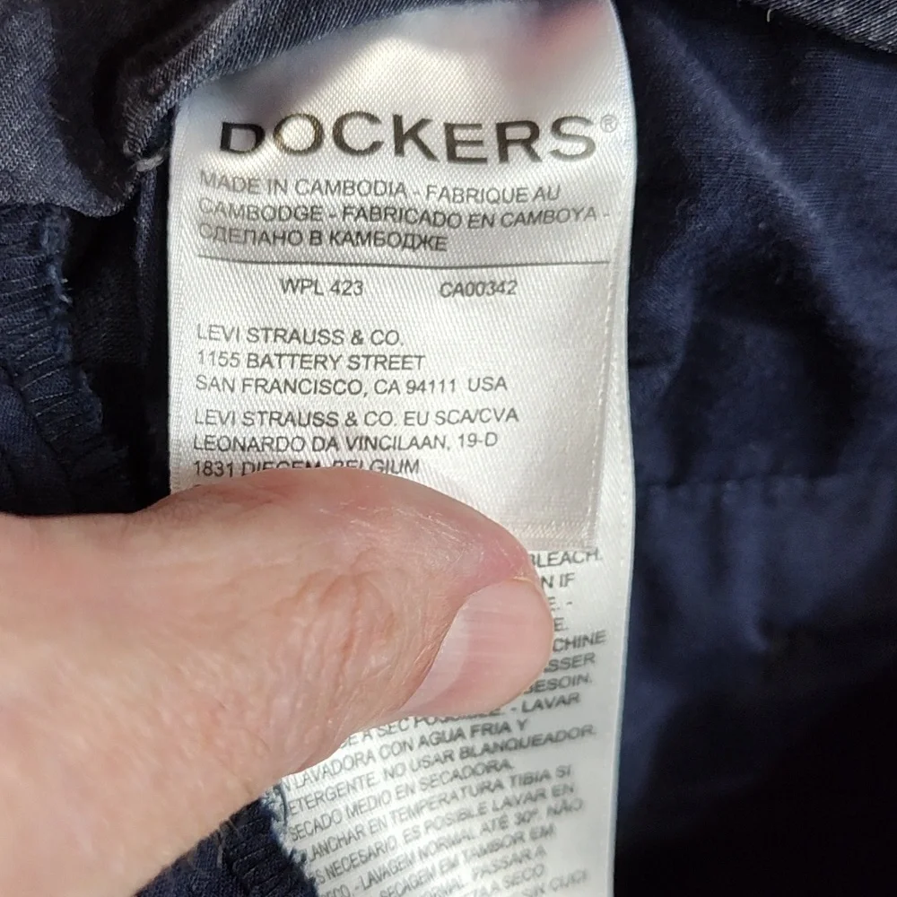 34x31 Vtg Flex Comfort Double Pleat Classic Fit Mens Blue Chino